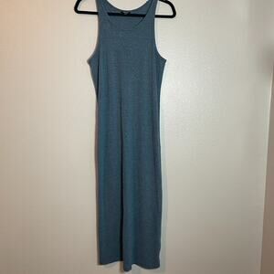 Allbirds Sz XL Ribbed Racerback Tank Dress Heathered Blue Minimalist Comfy